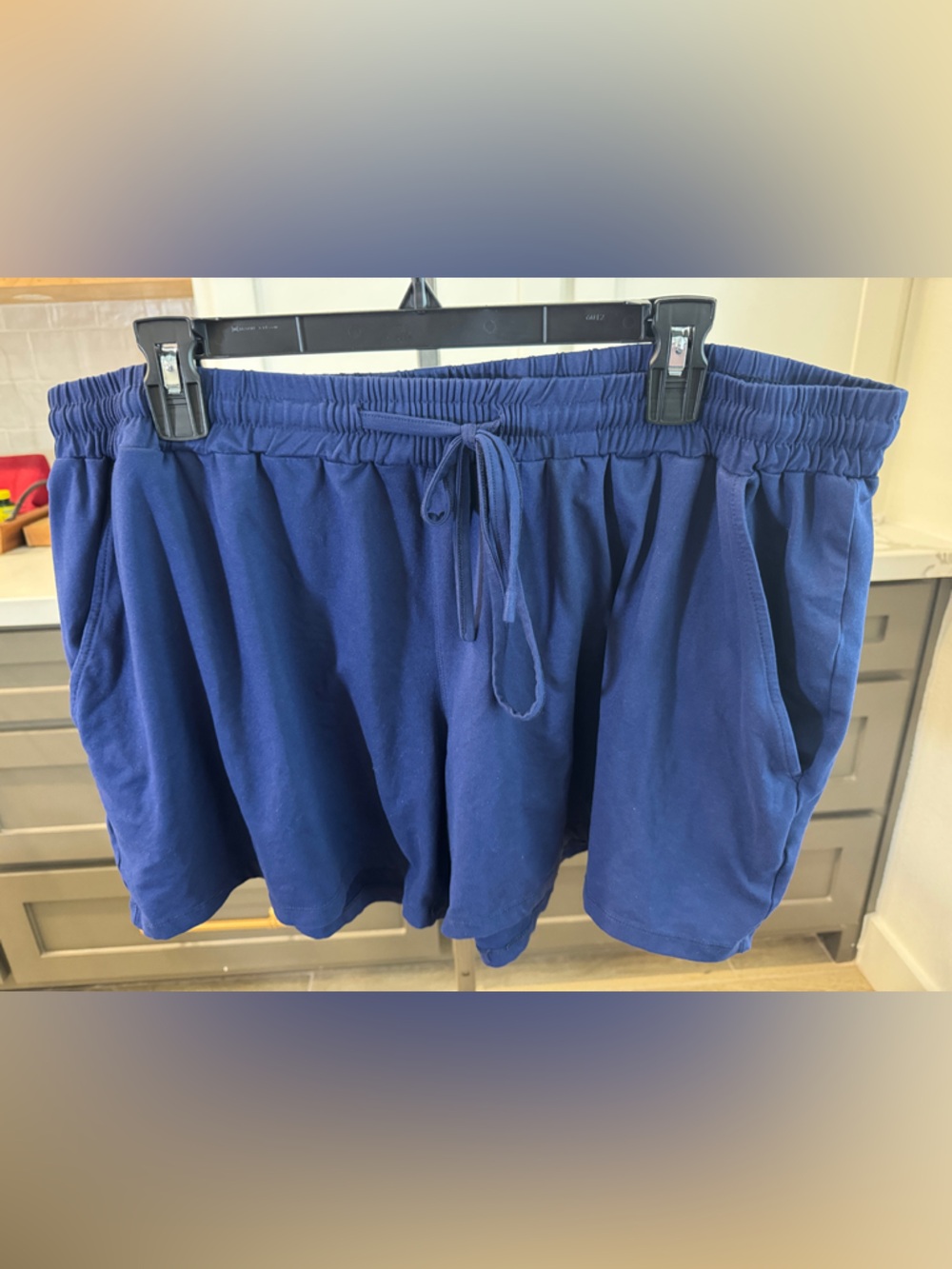 Michelle Mae Buttery Soft Navy Blue Athletic Shorts - Size 3XL